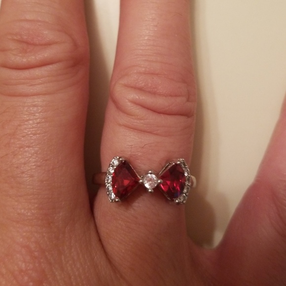 💟Nib Garnet 925 Stamped Ring Size 7 - Picture 2 of 6